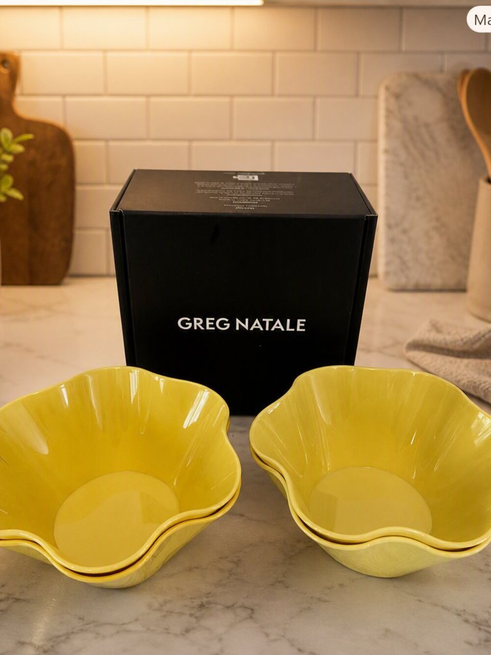 Greg Natale Set of 4 Floral Bowls NIB